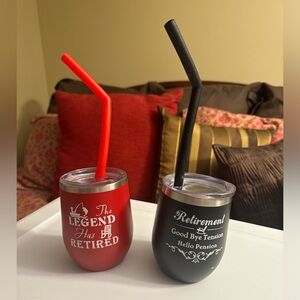 Retirement wine glasses bundle